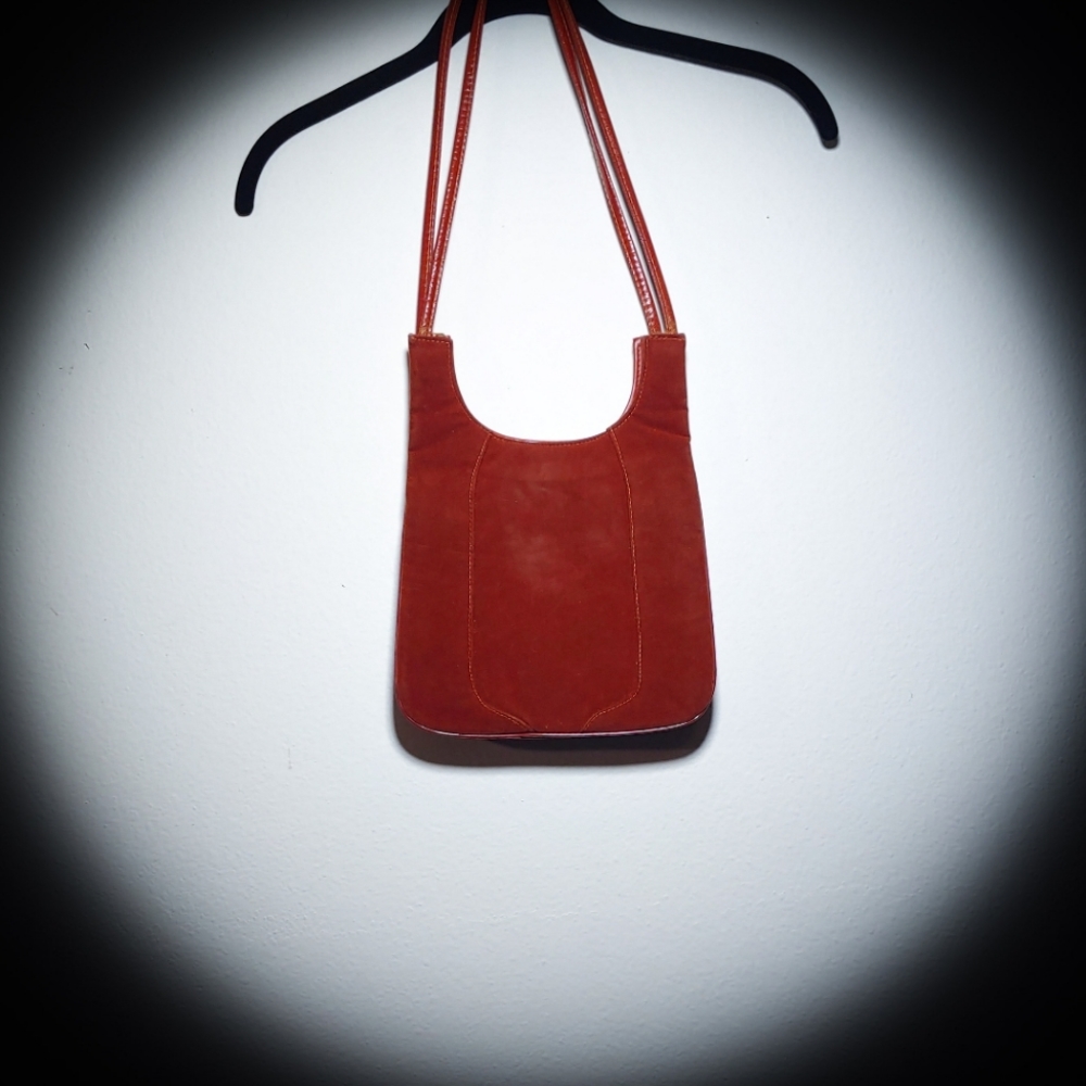 Vintage purse, orange, minor wear, unique